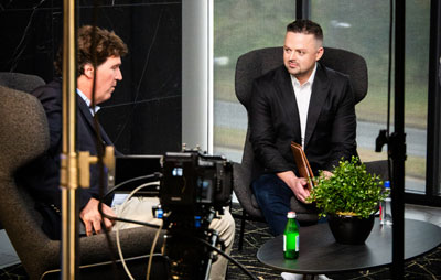filmed with Tucker Carlson