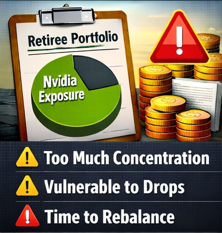 Retiree portfolio exposure to Nvidia AI stock market risk