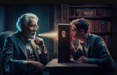 Visual concept of digital exposure as a new retirement risk linked to AI retirement scams